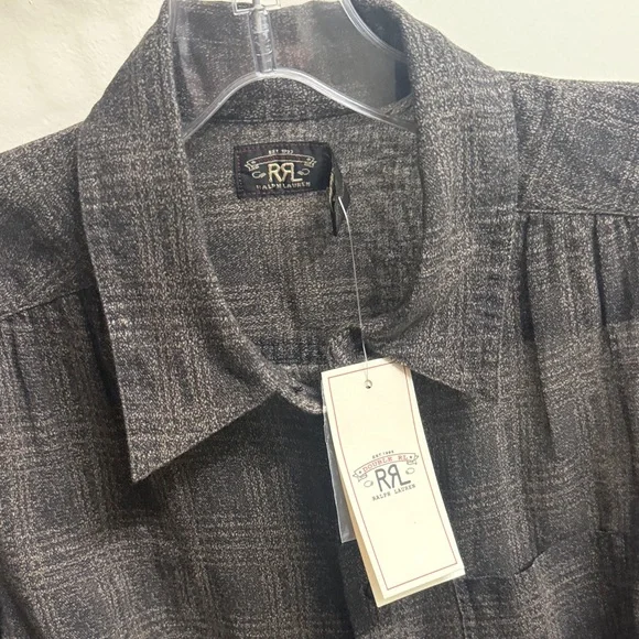 NWT Ralph Lauren Double RL Dark Plaid Cotton Blouse - Picture 4 of 4